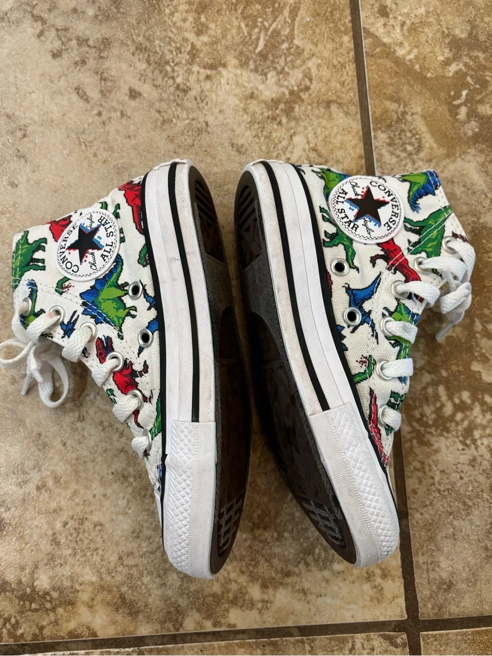 CONVERSE ALL STAR KIDS DINOVERSE HI TOP SNEAKERS SZ 11